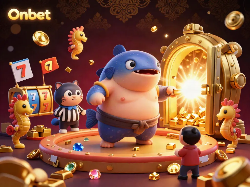 Engage with Onbet's underwater casino adventure filled with vibrant characters and treasures.