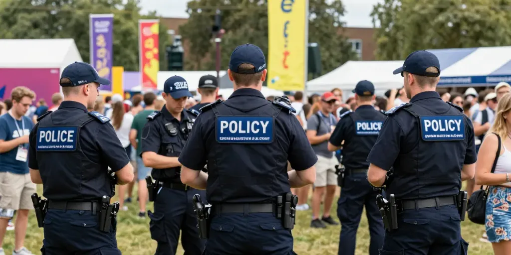 Security Services by trusted local provider ensuring safety at an event.