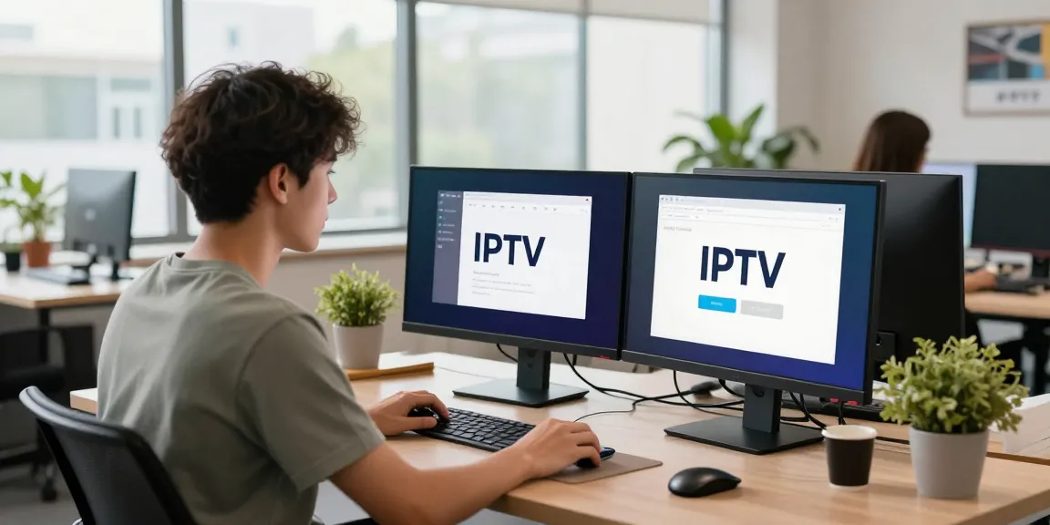 IPTV reseller UK working in a professional office, trusted provider for local services.