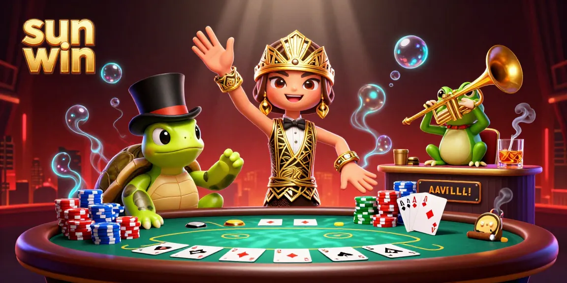 Experience the excitement of sun win with vibrant casino characters and dynamic poker action.