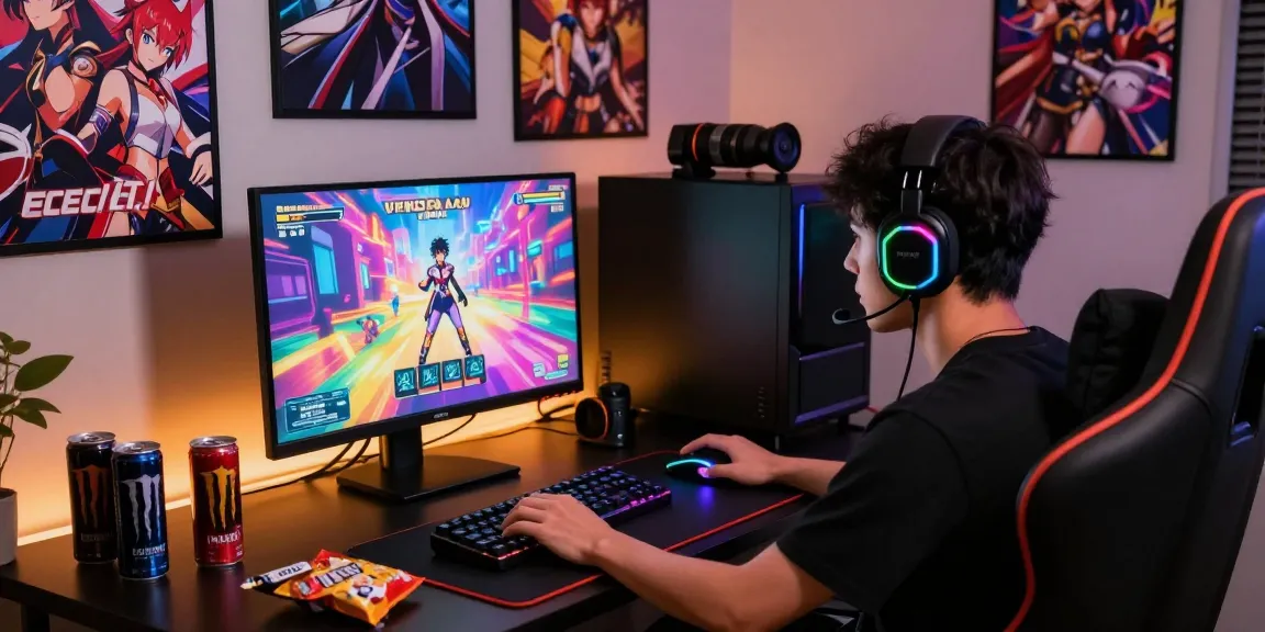 Exciting gaming setup showcasing ecchi games experience with vibrant graphics and immersive atmosphere.