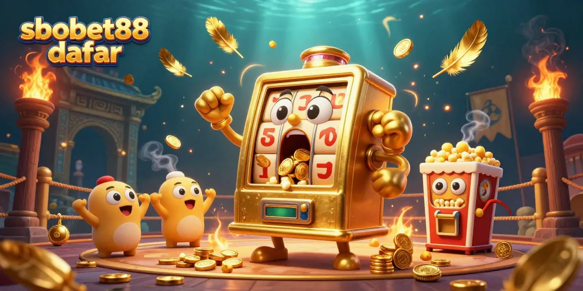 Spin the reels at sbobet88 daftar and hit the jackpot in this vibrant casino scene!