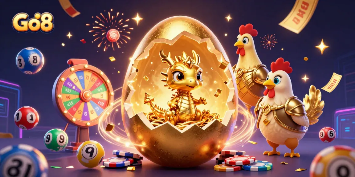 Engage with Go8 for an exciting lottery experience featuring a golden dragon and dynamic game elements.